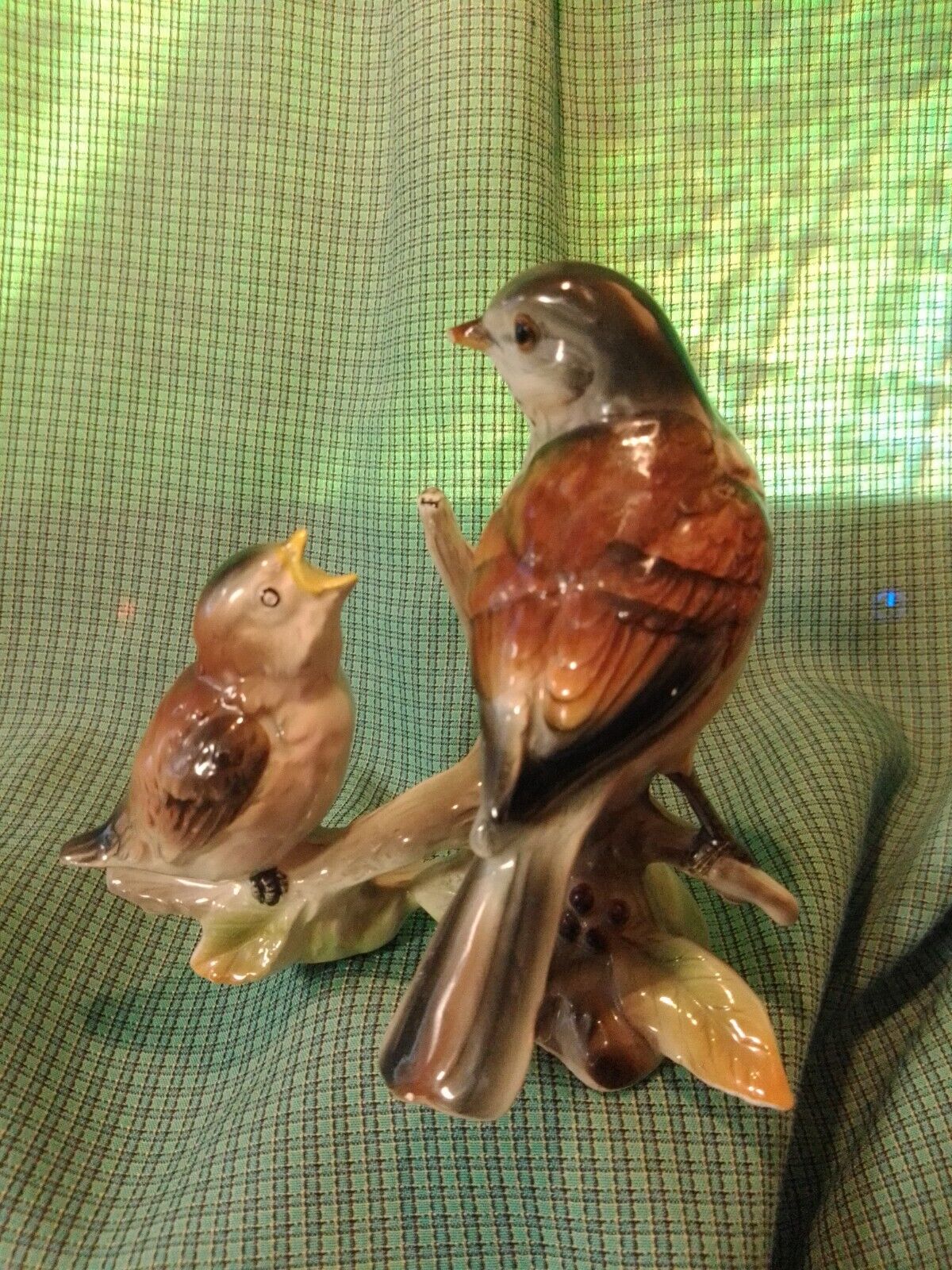 Vintage Enesco Ceramic Birds Figurine Made In Japan