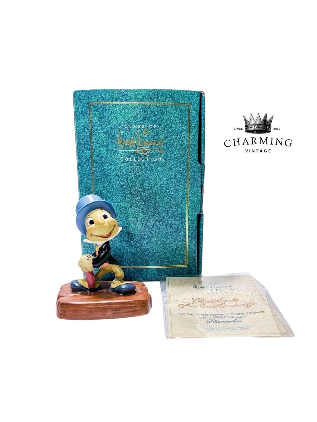 Walt Disney Classic Collections Jiminy Crickey 1993 Figurine w/ COA in Box