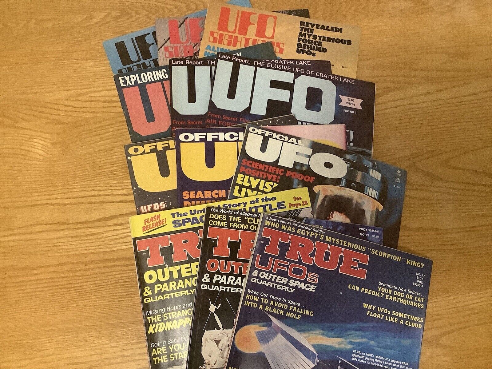 Vintage UFO Collectors Magazines Set Of 12 From 1978-1981 Mixed Publications