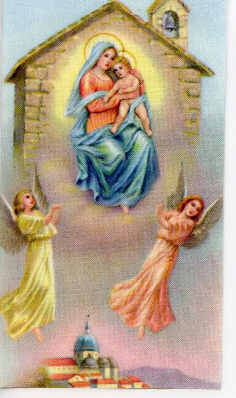 OUR LADY OF LORETO - Laminated  Holy Cards.  QUANTITY 25 CARDS