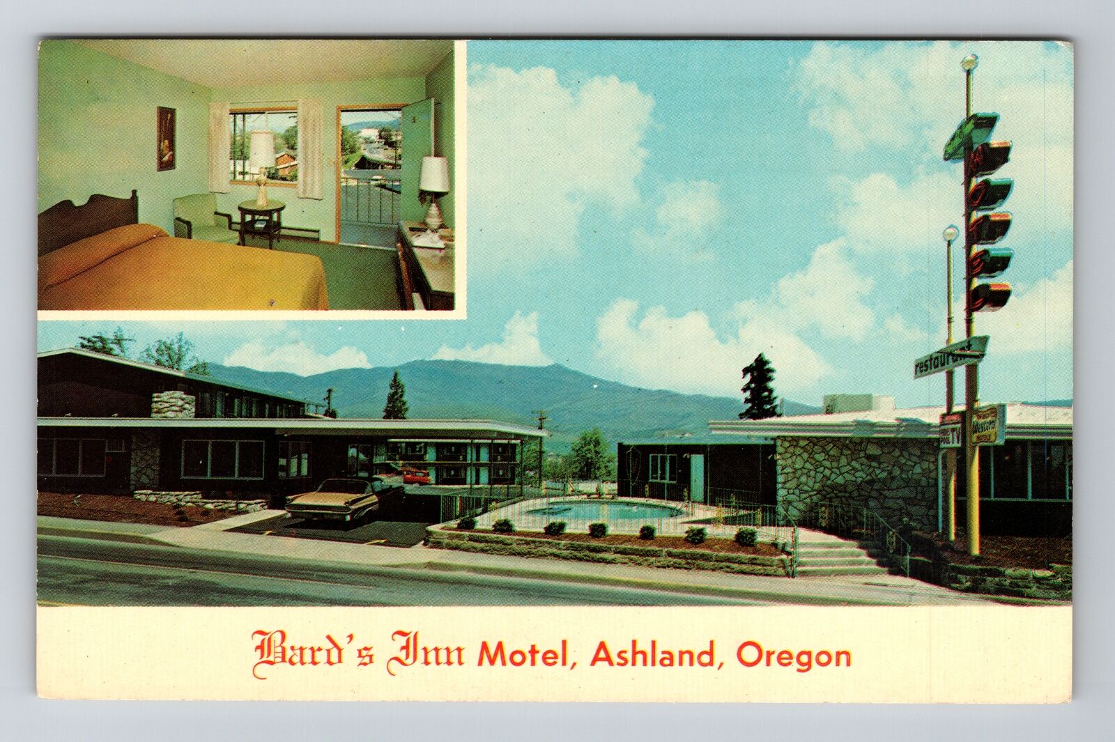 Ashland OR-Oregon, Bard's Inn Motel, Scenic Outside, Vintage Postcard