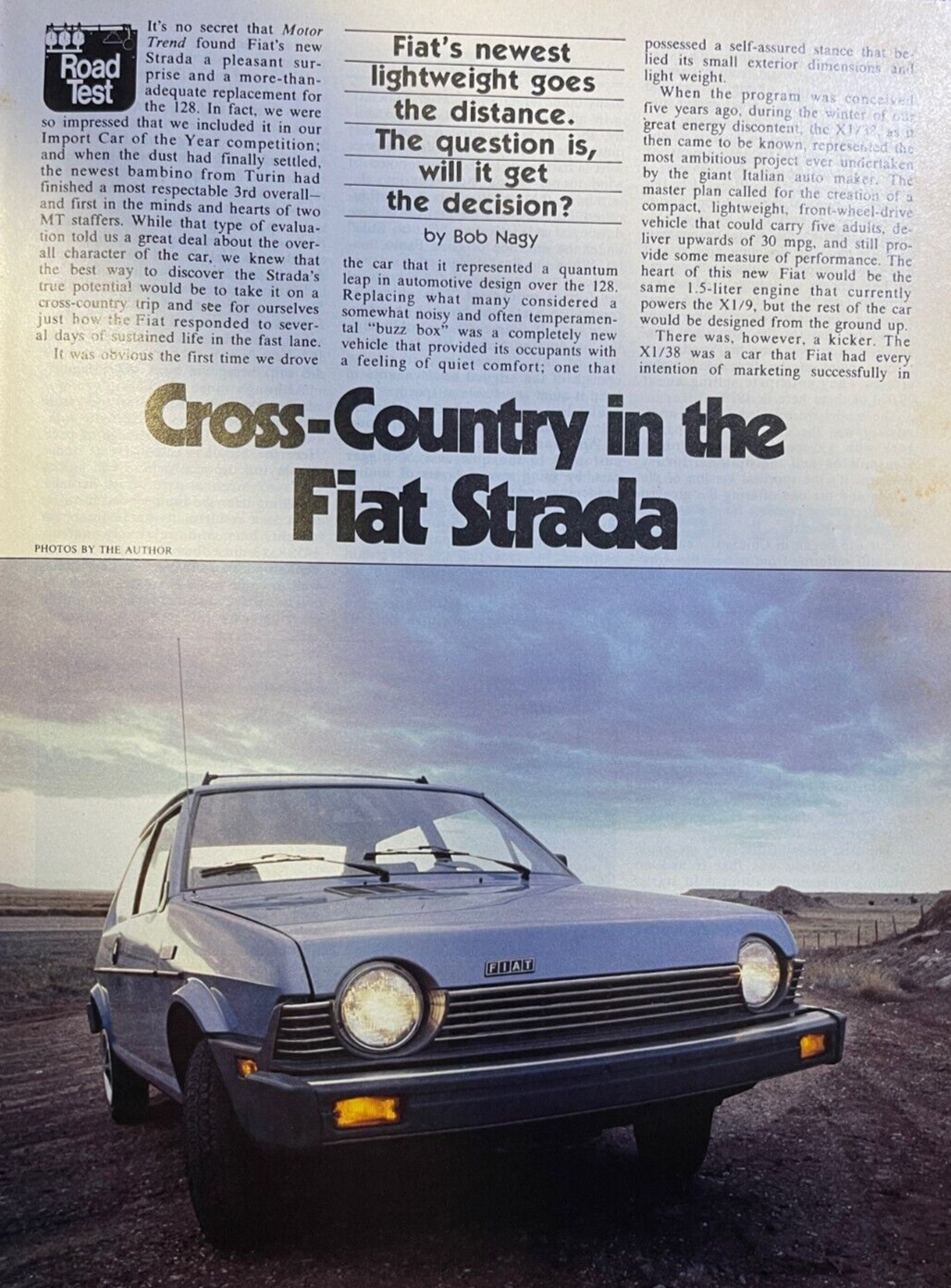 1979 Road Test Fiat Strada