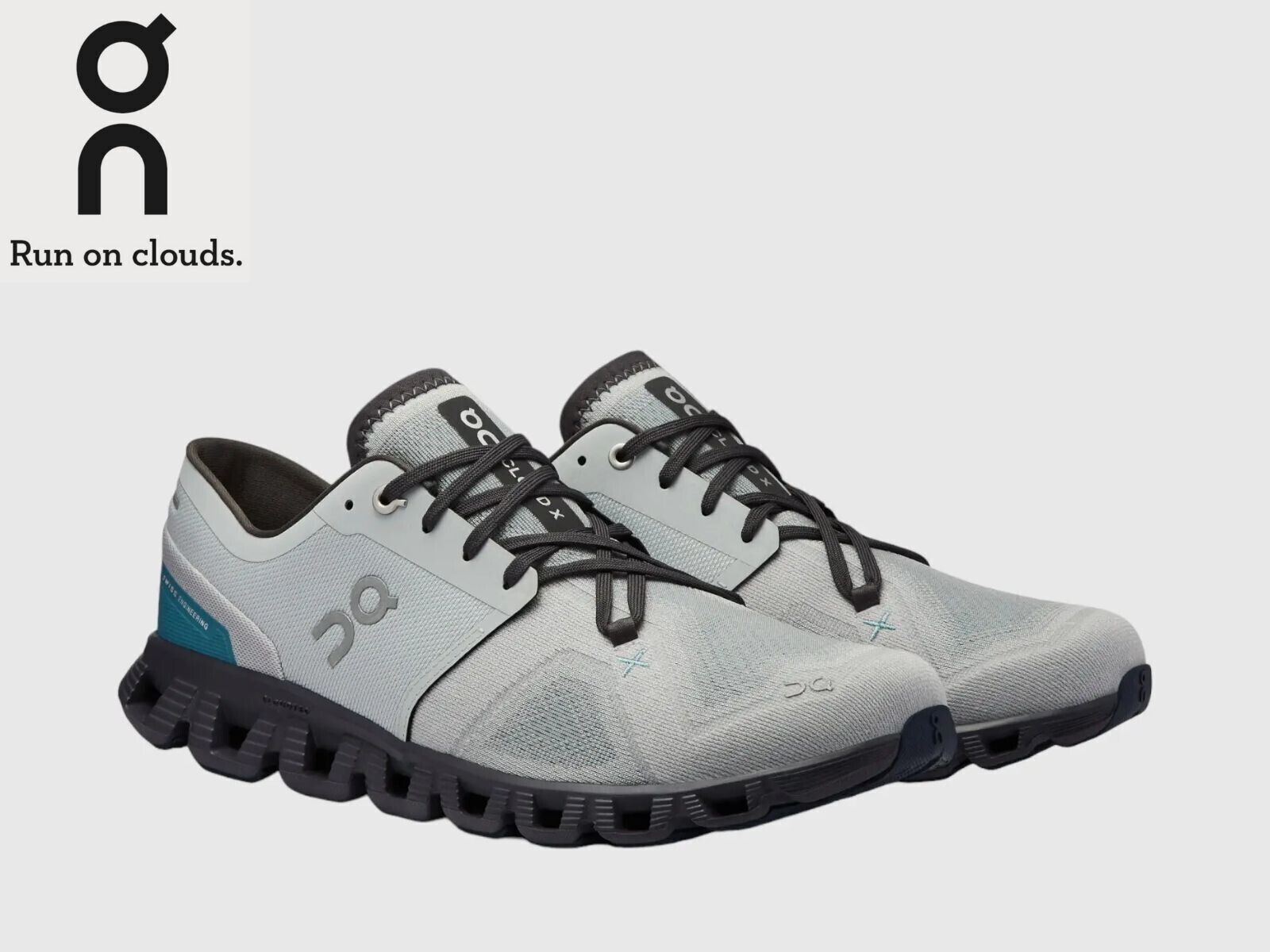 SALE OFF ON CLOUD X 3 Men's Running Shoes Color Glacier | Iron US Size -F