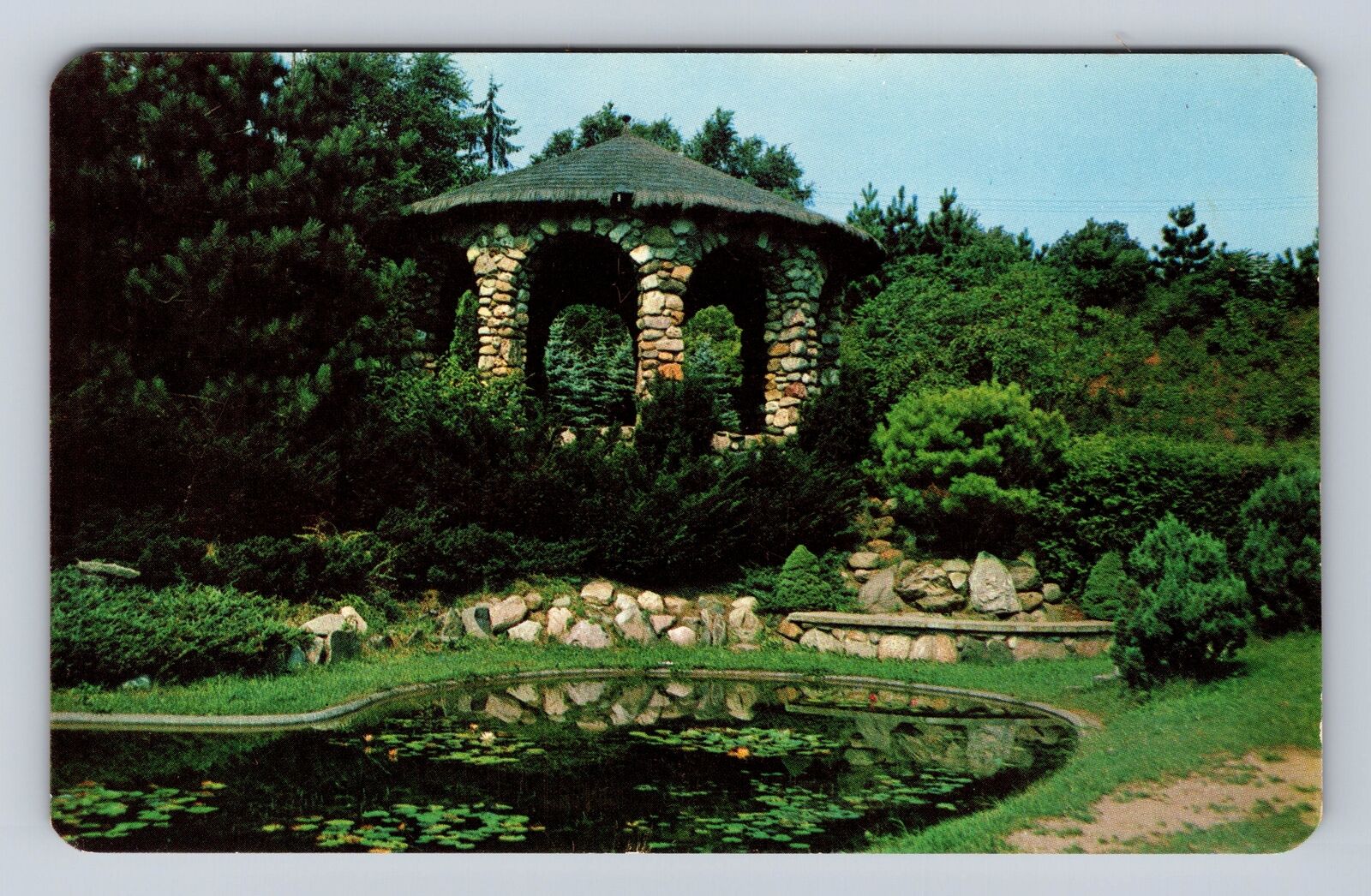 Hillsdale MI- Michigan, Band Stand And Lily Pond, Antique, Vintage Postcard