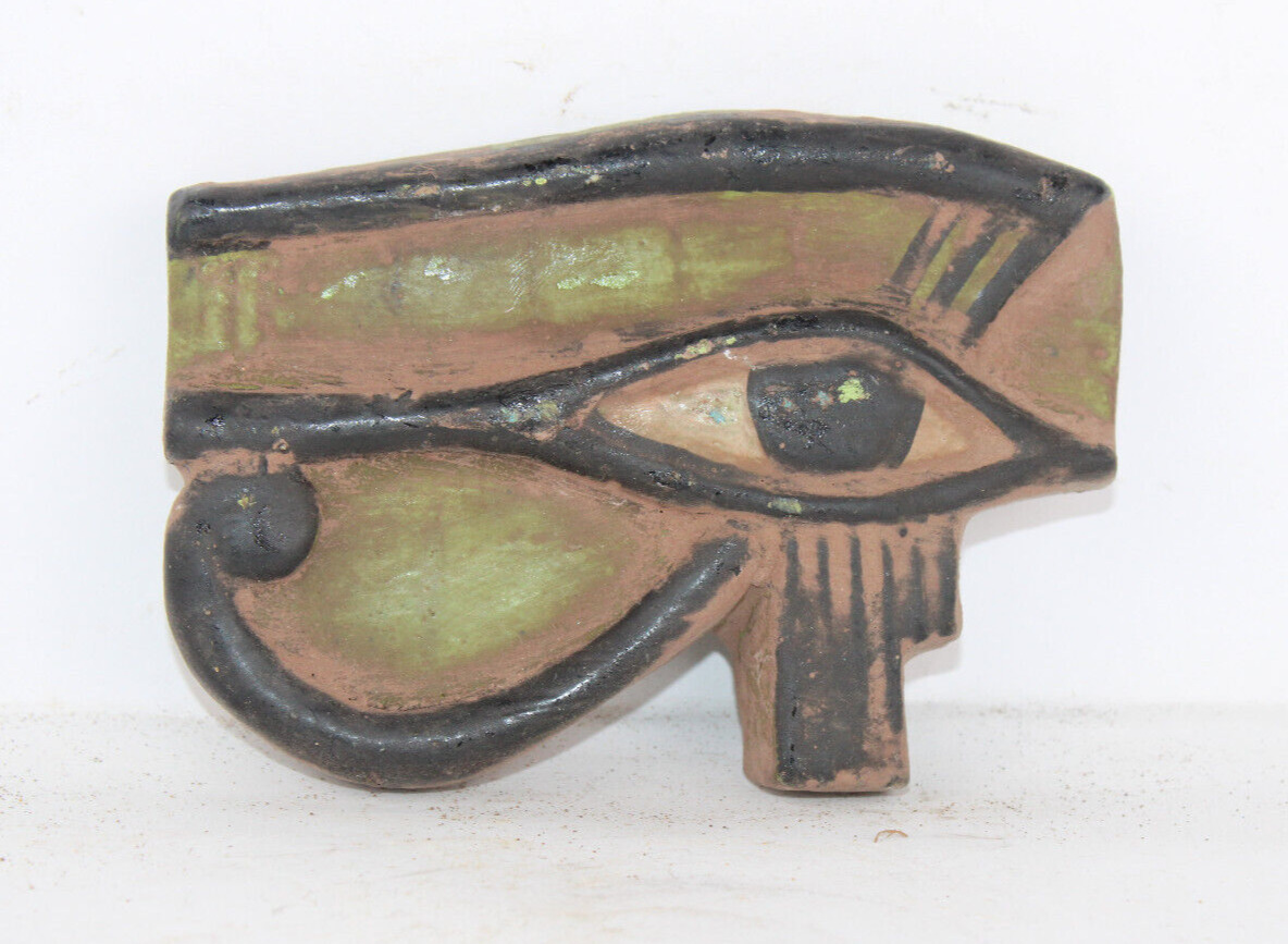 RARE ANCIENT EGYPTIAN ANTIQUE Eye of Horus Amulet Pharaonic Statue (B01+)