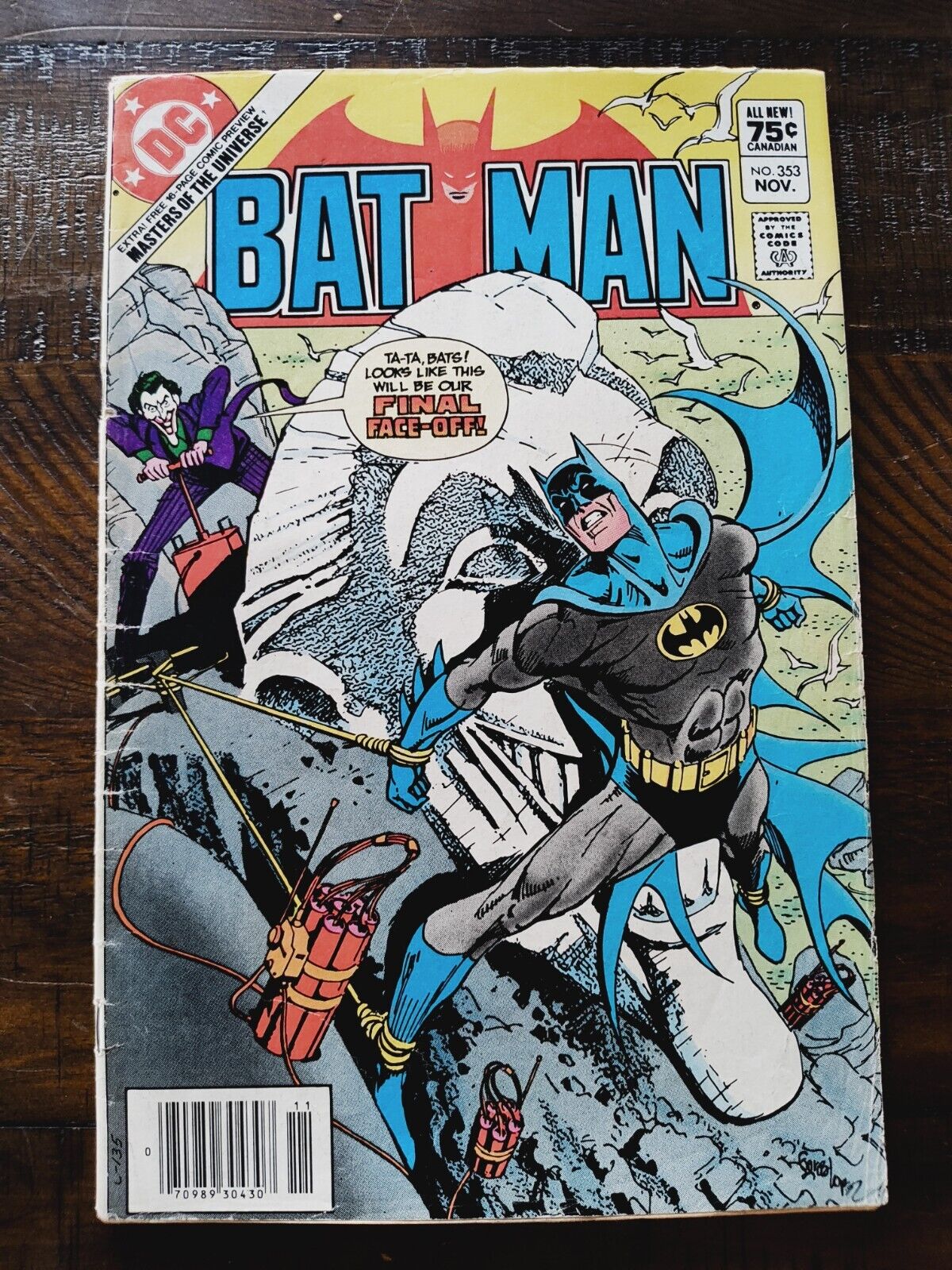 BATMAN #353 JOKER COVER PREVIEW MASTERS OF THE UNIVERSE 1982