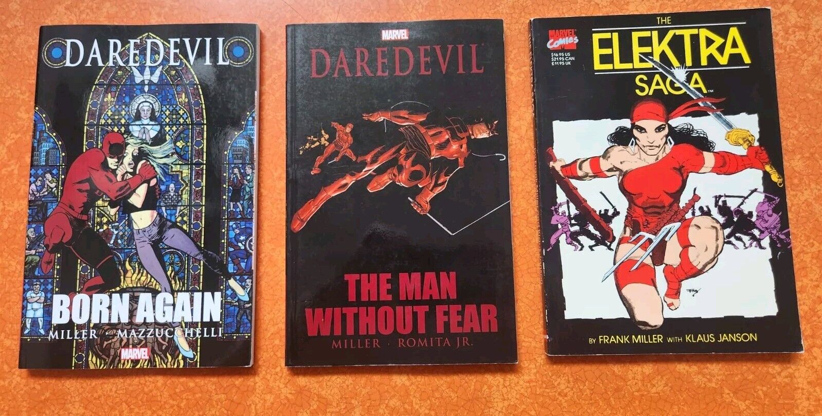 Daredevil Man Without Fear & Born Again + Elektra TPB Lot Frank Miller Marvel