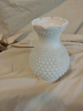 Vtg Milk Glass Hobnail Oil Lamp Chimney Shade 7x2 And 7/8 picture