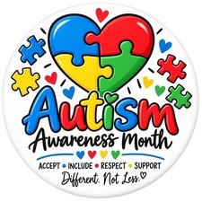 Autism Awareness Pinback Buttons, (3) picture
