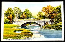 Louisville Kentucky BELKNAP BRIDGE Cherokee Park KY Antique Old Linen Postcard picture