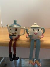 Vintage Mr & Mrs Coffee & Teapot Shelf Sitters (2) picture