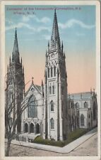 Cathedral Immaculate Conception RC Albany New York exterior c1920s postcard E721 picture