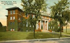 HARTFORD, Conn. DEAF and DUMB Institution, c1919 NEW Building POSTCARD Antique picture