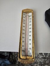 Vintage Brass Moeller Richmond Hill NY Thermometer/Temperature Gauge -30 to 240F picture