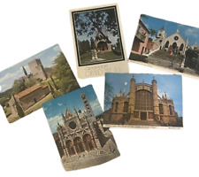 Lot of 5 Church Post Cards Vintage & Contemporary Unposted Foreign & Domestic picture