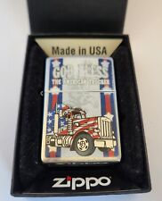 ZIPPO Lighter God Bless American Truckers Pre-owned Spark No Light Needs Service picture
