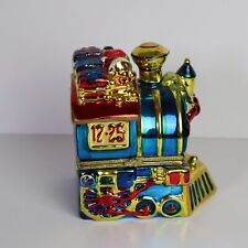 Mr Christmas Vintage Hinged Animated Train Music Box God Rest Ye Merry Gentlemen picture