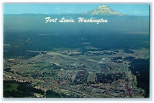 c1960's Aerial View Mountains Buildings Fort Lewis Washington WA Postcard picture