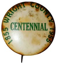 Wright County Minnesota Centennial Pinback picture