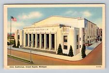 Grand Rapids MI-Michigan, Panoramic View Civic Auditorium Vintage Postcard picture