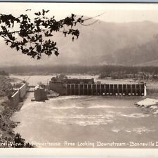c1930s Bonneville Lock & Dam OR RPPC Hydroelectric Powerhouse Sawyers Photo A199 picture