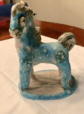 GUIDO GAMBONE BLUE HORSE Pony Sculpture Pottery SIGNED MCM Italy Italian Art picture