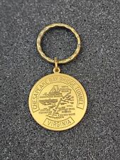 Vintage Chesapeake Bay Bridge Solid Brass Key Chain picture