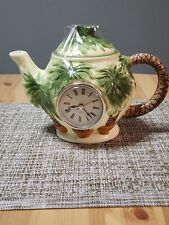 Style-Eyes by Baum Bros Vintage Palm Tree Beach Clock Teapot picture