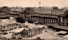 Tokyo Station City View w/ Classic Cars JAPAN Nice Message Vintage Postcard picture