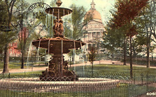 Vintage Postcard Massachusetts, Brewer Fountain, State House, Boston  MA. c1913 picture