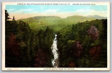 Gorge of the Ottauquechee River. Dewey's Mills Vermont Vintage Postcard picture