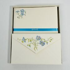 Hallmark Stationary Set Blue Phlox Flower 34 Sheets 18 Envelopes Scented Vintage picture