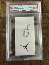 PHIL KNIGHT PSA DNA Autograph Signed Nike Business Card Jordan Jumpman Logo RARE picture