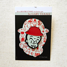 Gary Taxali Hi-Fructose Microtose Exclusive Pinback Pin (Clown Face) Carded picture