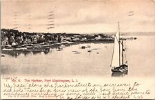 1907 The Harbor Port Washington Long Island NY Antique UDB Postcard B30 picture
