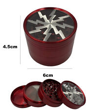 Large 6cm Red Herb Grinder 4 Layers Smoke Spice Tobacco Metal Crusher picture