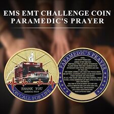 Medical Services EMT/EMS Challenge Coin Paramedic's Prayer Thank You Coin picture