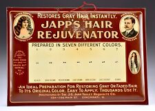 Antique c.1908 Japp's Hair Dye Rejuvenator Salon Barber Shop Advertising Sign #3 picture