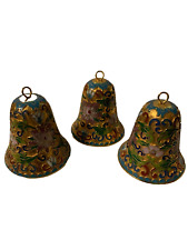 Vintage Lillian Vernon  cloisonne bells, set of 3 picture
