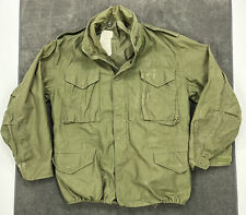 vintage 1981 MILITARY Cold Weather Field Coat Lined Navy Jacket MEDIUM SHORT picture