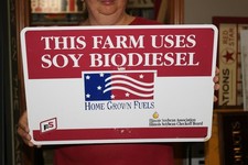 Vintage FS This Farm Uses Soy Biodiesel Soybean Seed Feed Corn 18" Metal Sign picture