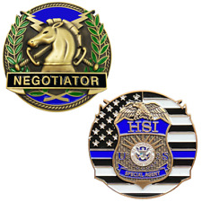 HSI Special Agent Thin Blue Line Negotiator Challenge Coin GL13-005 picture