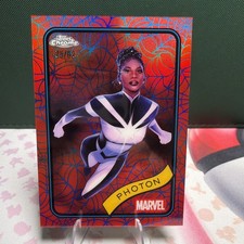 2025 Topps Chrome Marvel - Photon #24 - Blue & Red Spider Web Refractor /62 NM picture