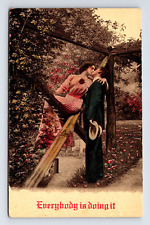 Everybody's Doing It Romance Lovers Kissing Postcard picture
