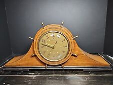 Vintage 1930 Ship Bell Strike Telechron 6B09 Yachtsman Helm Electric Brass Clock picture