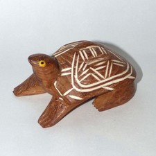 Vintage Balinese Hand-Carved Wooden Turtle – Indonesian Folk Art picture