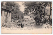 c1905 The River From The Bridge Croton Falls New York NY Antique Postcard picture