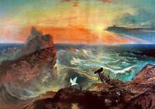Art Oil painting John-Martin-The-Assuaging-of-the-Waters seascape bird art picture