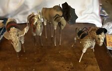 August Moon The Lang Company 2004 Lot of 4 Primitive Figurines Moose & Horses picture