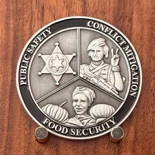 Howard G Buffett Foundation Public Safety Food Security Challenge Coin W#30 picture